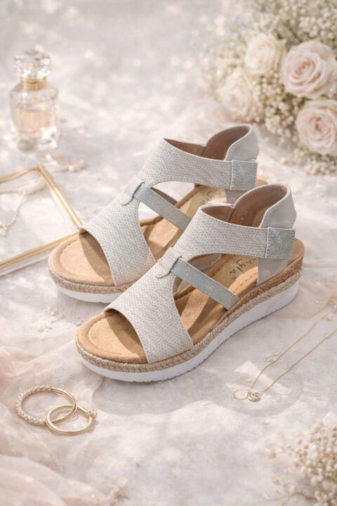 <font dir="auto" style="vertical-align: inherit;"><font dir="auto" style="vertical-align: inherit;">KA25-39. Lino wedge sandal beige</font></font>