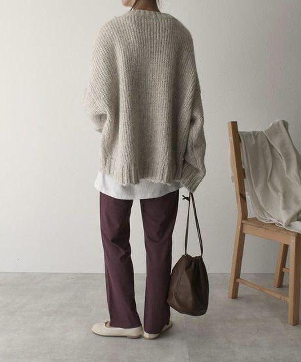 Sophie™ - Oversized Ivory Pocket Front Jumper