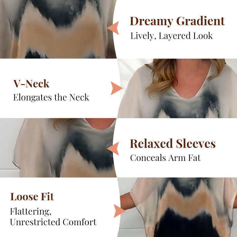 Aurelle™ | Dip-Dye Flow Midi Dress