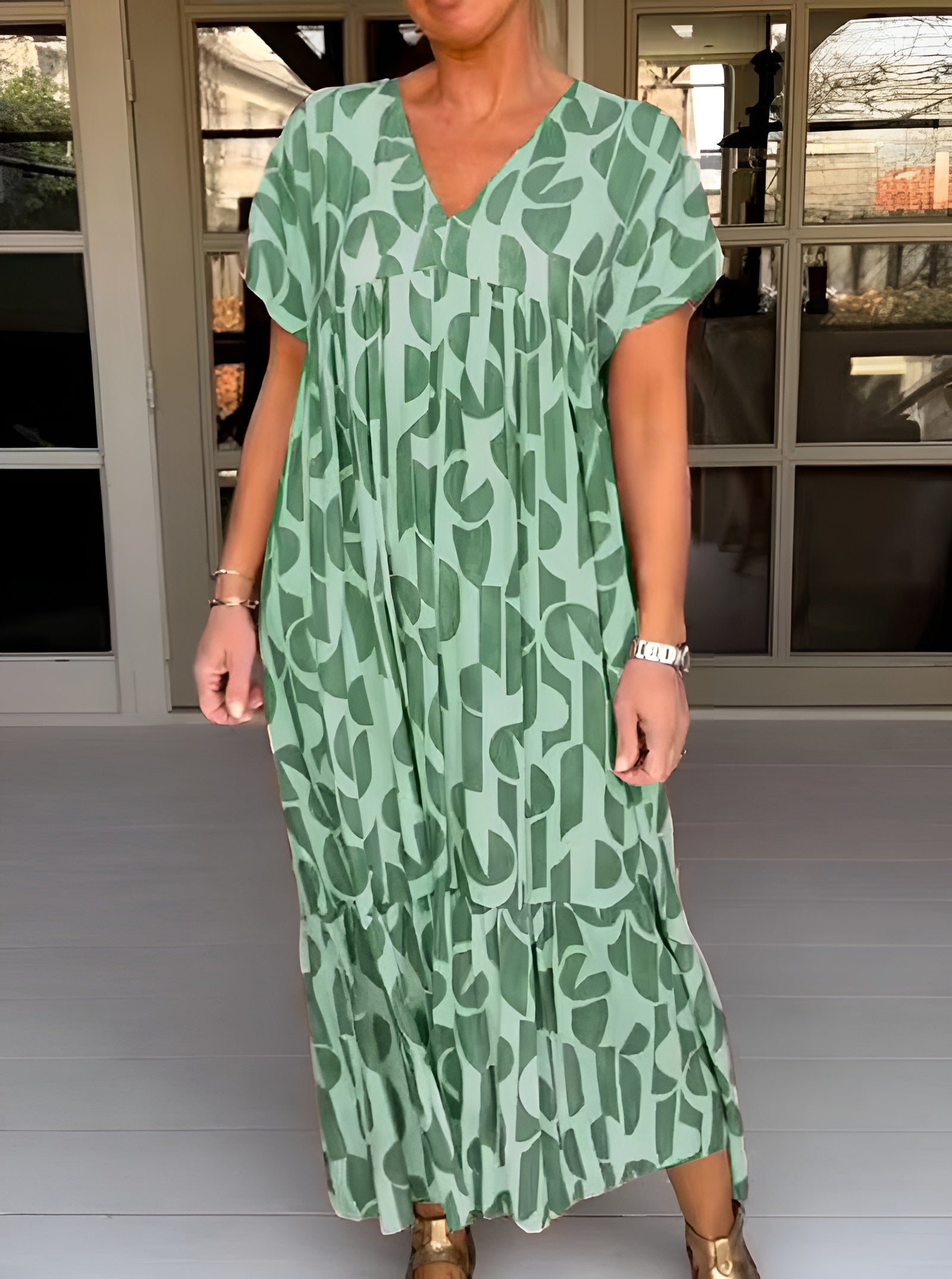 Jette™ - V-Neck Fluid Dress