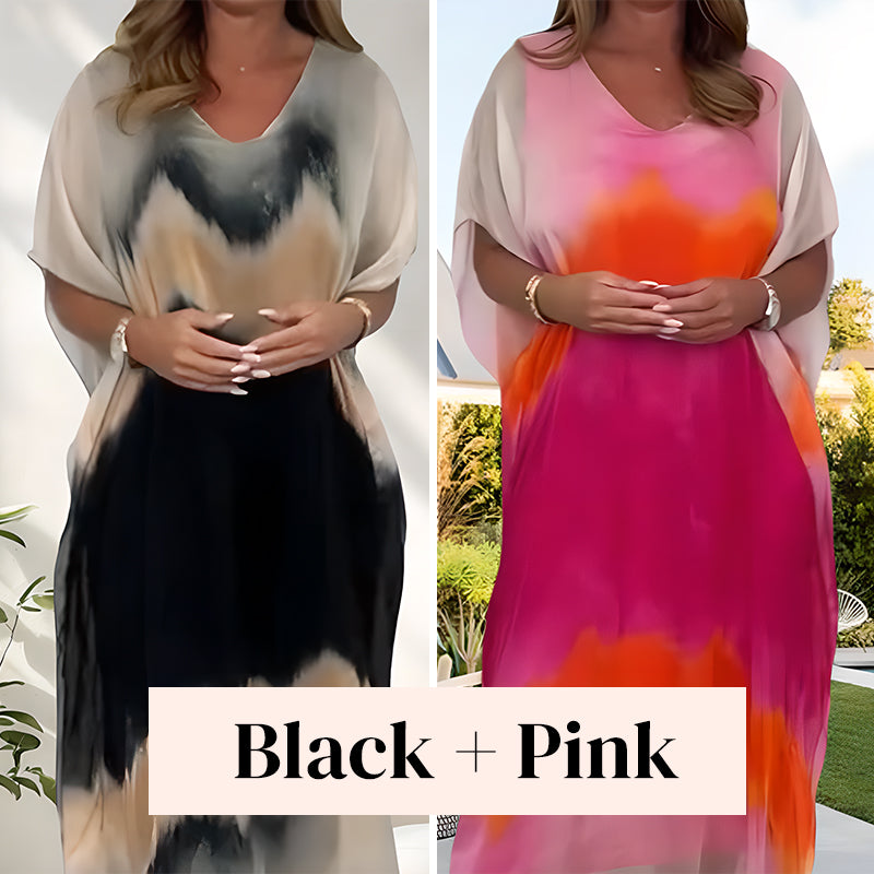 Aurelle™ | Dip-Dye Flow Midi Dress