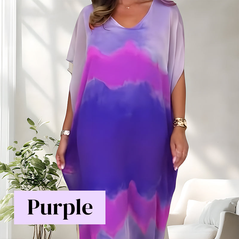 Aurelle™ | Dip-Dye Flow Midi Dress
