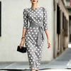 Polka Dot Lace-Up Dress