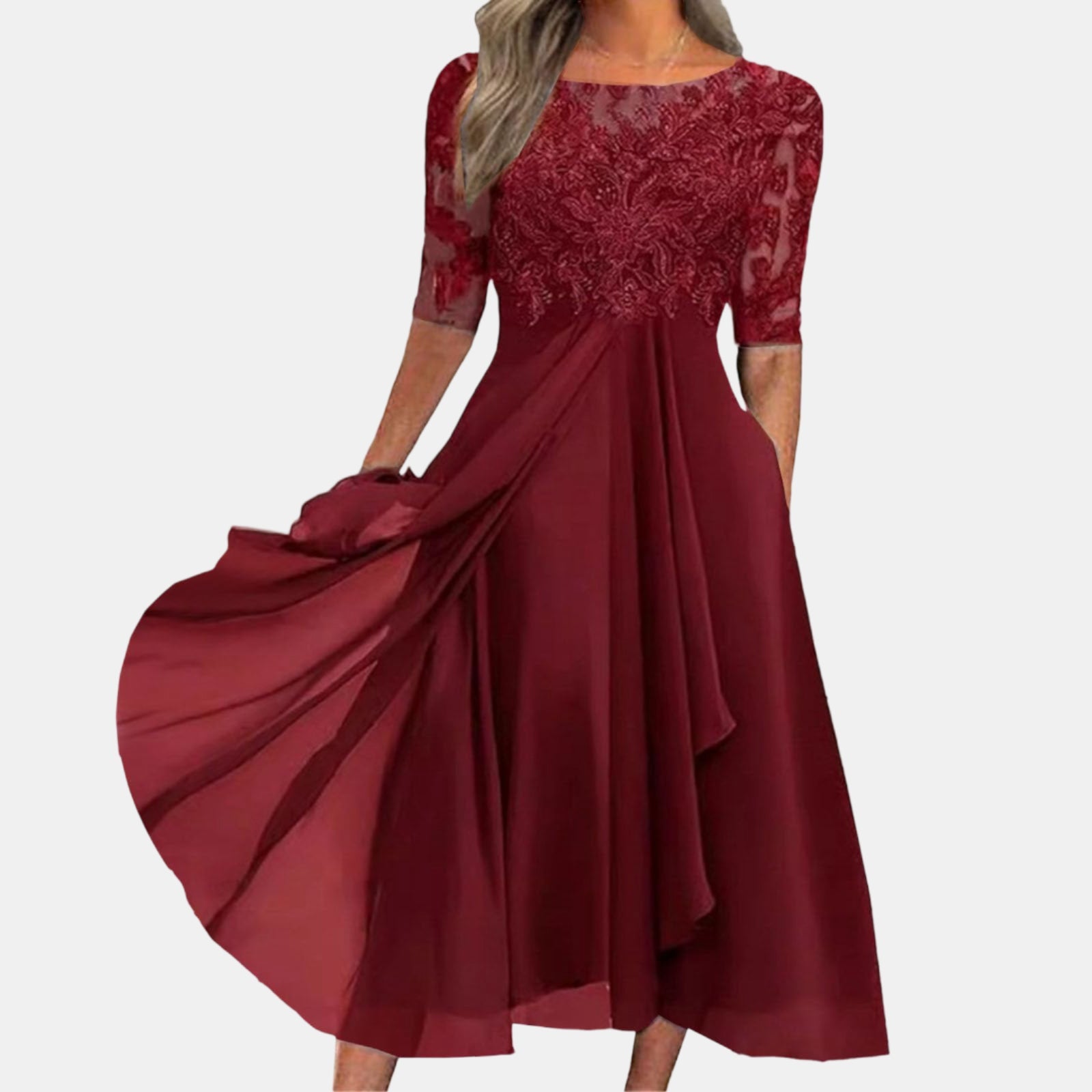 RhondaLuxe Elegant Dress in Refined Lace