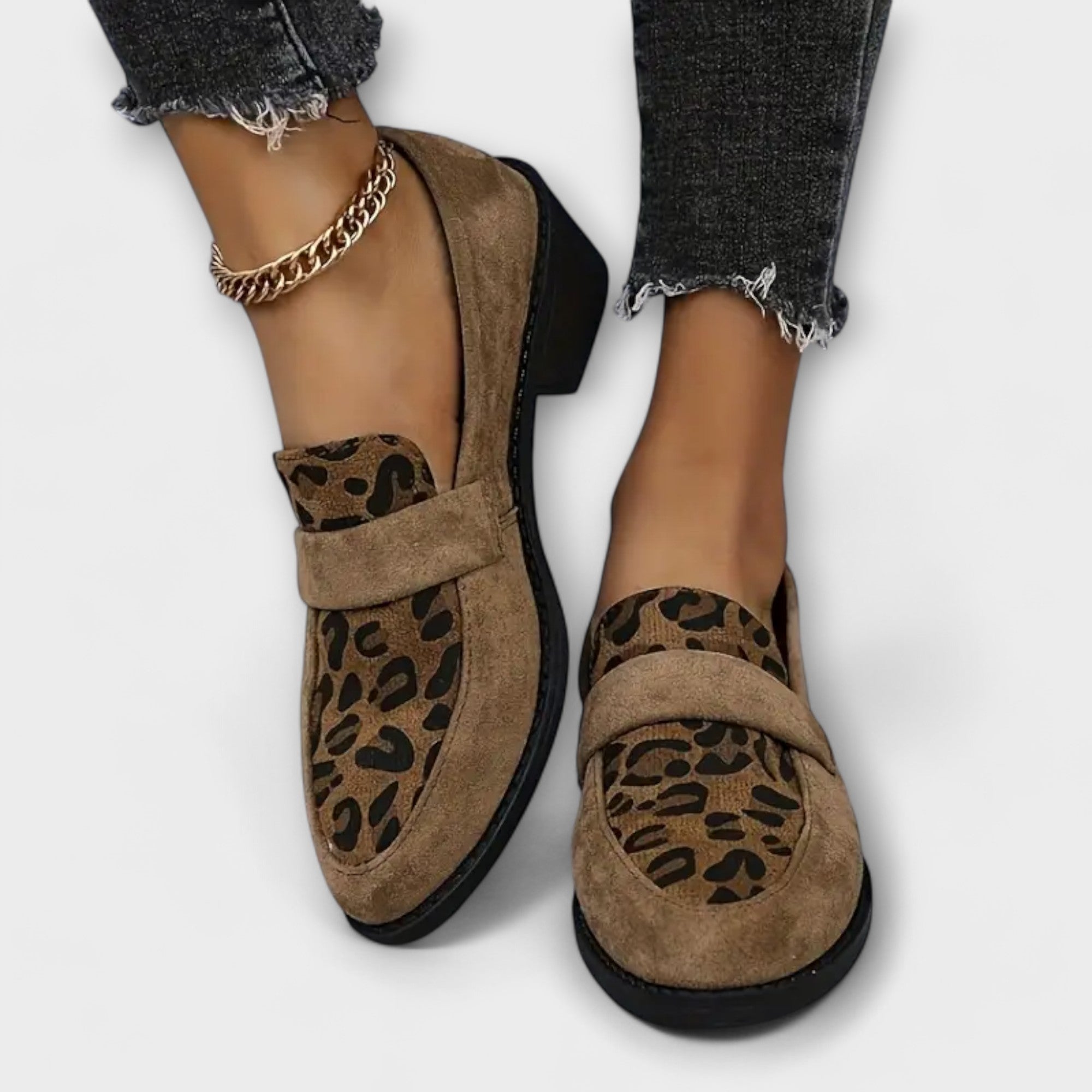 Perla™ - Chic Leopard Print Women's Footwear