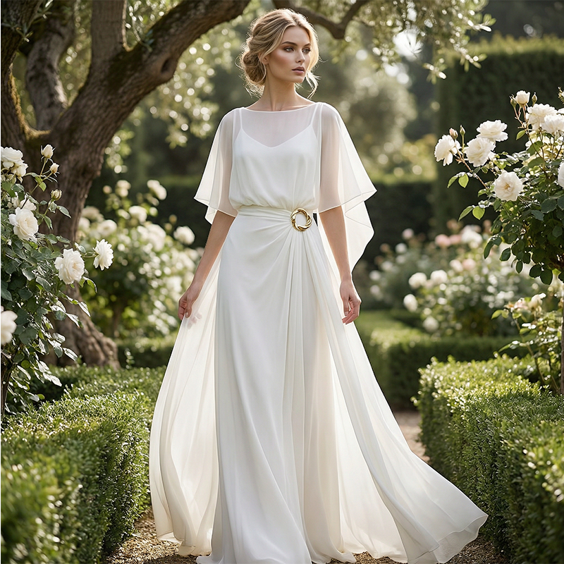 Velmora™ | Cape Sleeve Top & Wrap Pants Set