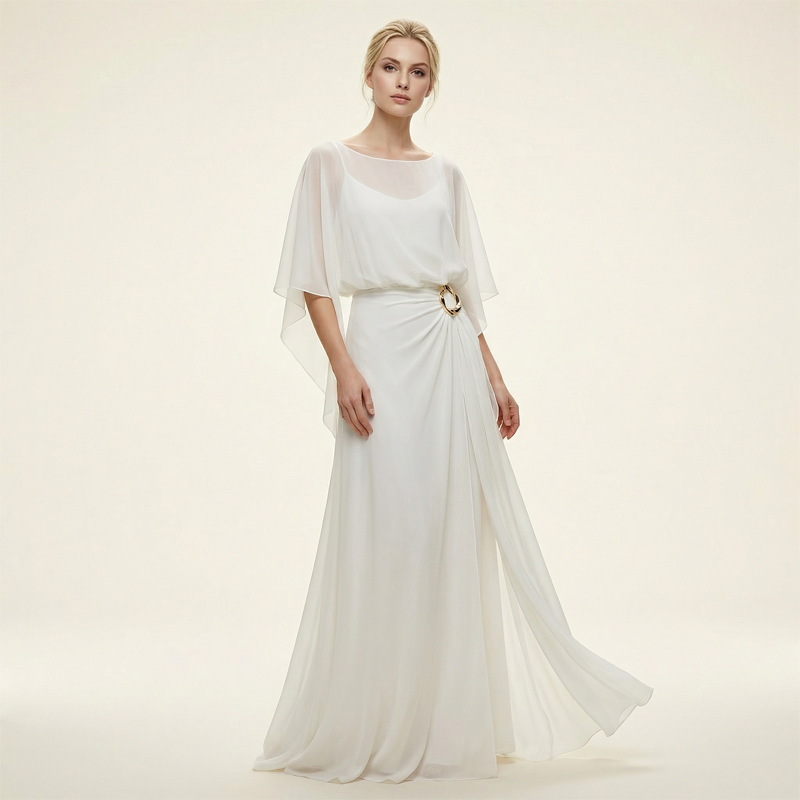 Velmora™ | Cape Sleeve Top & Wrap Pants Set