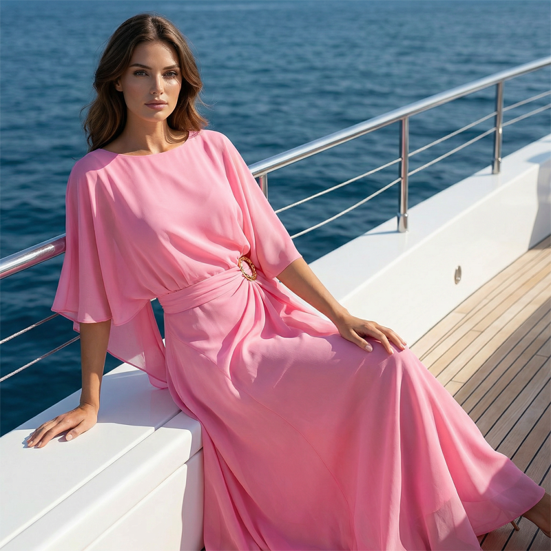 Velmora™ | Cape Sleeve Top & Wrap Pants Set